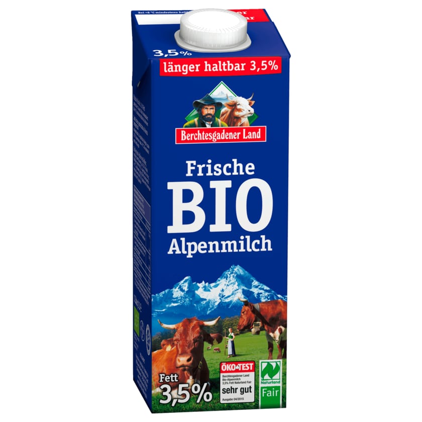 Berchtesgadener Land Extra länger frische Bio-Alpenmilch 3,5% 1l